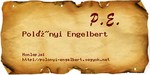 Polónyi Engelbert névjegykártya